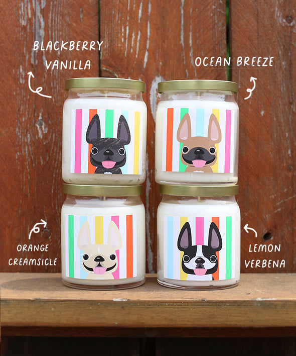 Cream Summer Stripes Candle - Orange Creamsicle