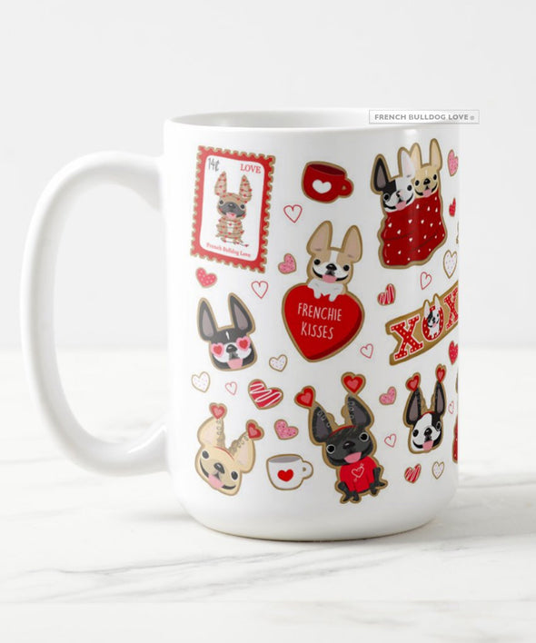 Valentine Cookies - French Bulldog Coffee Mug 15 oz