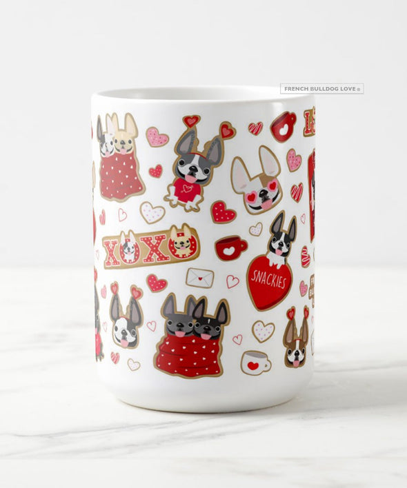 Valentine Cookies - French Bulldog Coffee Mug 15 oz