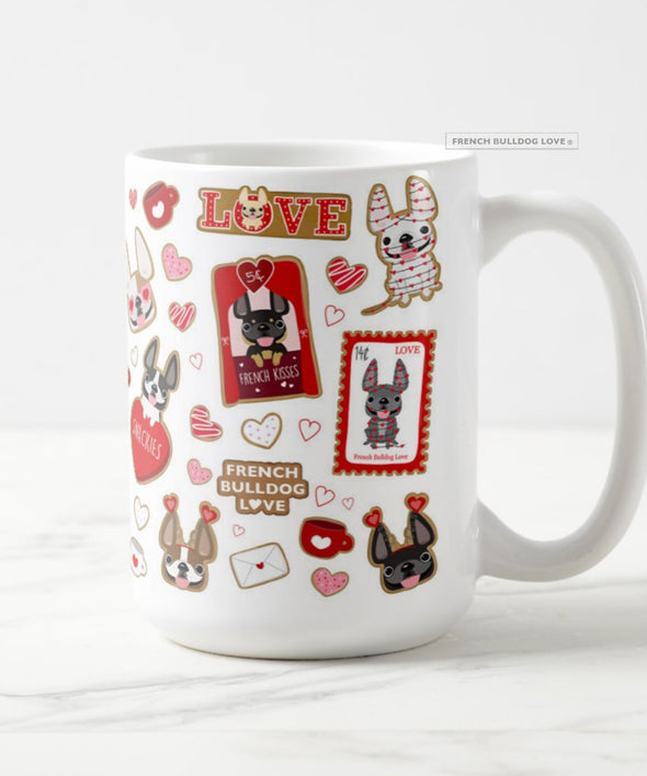 Valentine Cookies - French Bulldog Coffee Mug 15 oz