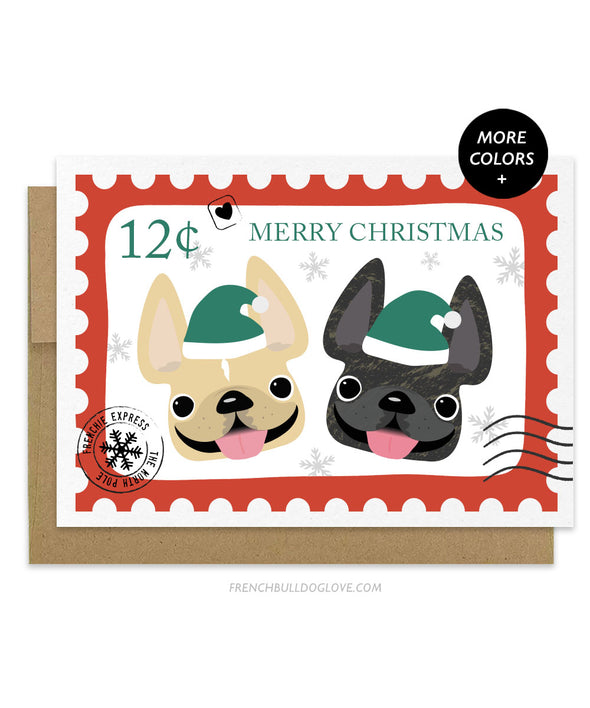 Holiday Stamps 11 - French Bulldog Christmas Card