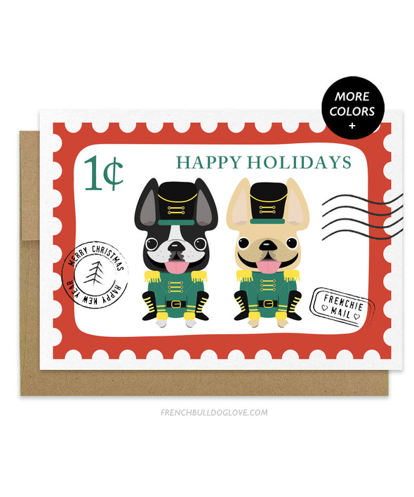 Holiday Stamps 13 - French Bulldog Christmas Card