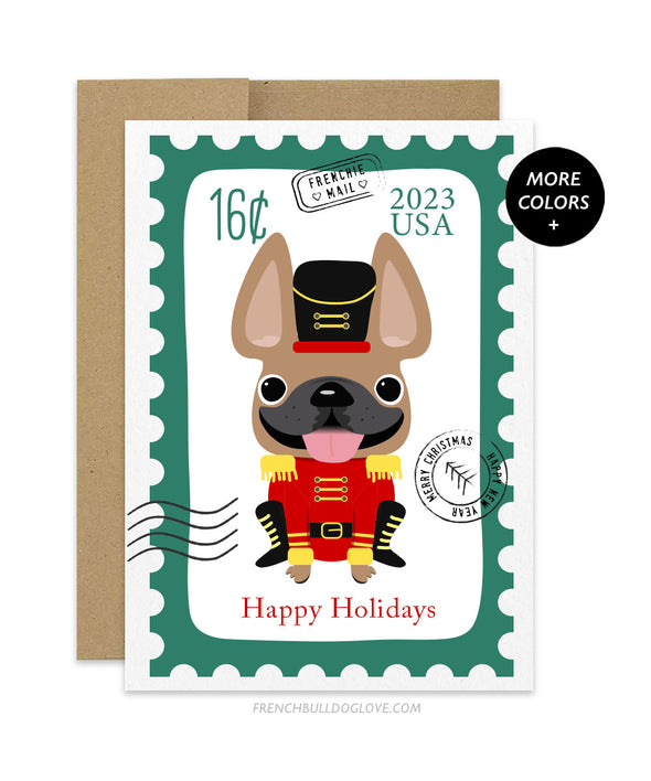 Holiday Stamps 2 - French Bulldog Christmas Card