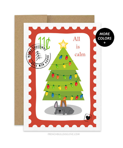 Holiday Stamps 7 - French Bulldog Christmas Card