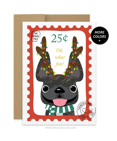 Holiday Stamps 9 - French Bulldog Christmas Card