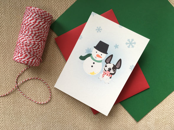 My Frosty French Bulldog Christmas Card - French Bulldog Love - 8