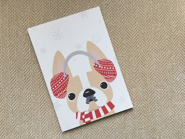 Puppy Muffs French Bulldog Holiday Card - French Bulldog Love - 18