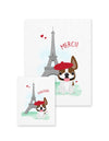 Bonjour/Merci 12 Card French Bulldog Eiffel Tower Set - French Bulldog Love - 10