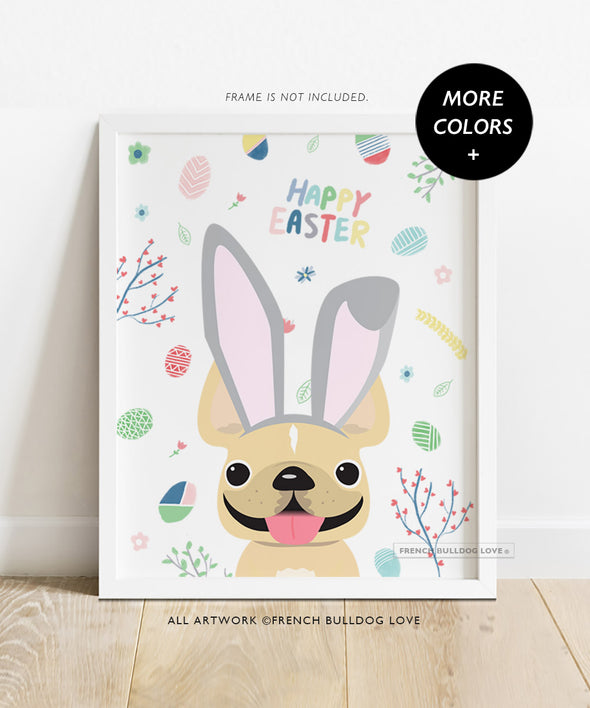 Easter Ears - Custom French Bulldog Easter Print - 8x10