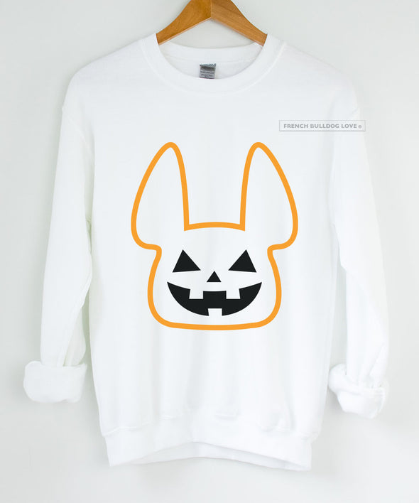 Jack O'Frenchie Halloween Crewneck Sweatshirt - WHITE - Unisex