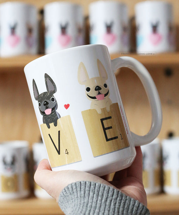 Love Letters - French Bulldog Coffee Mug 15 oz