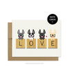Love Letters - French Bulldog Note Cards - Set of 12 - French Bulldog Love