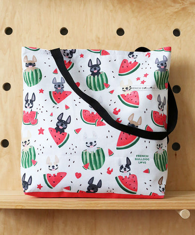 Fresh Melons French Bulldog Tote Bag
