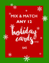 Mix & Match Any 12 HOLIDAY CARDS / BEST DEAL - French Bulldog Love - 1
