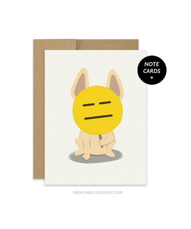 #100DAYPROJECT French Bulldog Note Cards Box Set of 12 - NO COMMENT - French Bulldog Love
