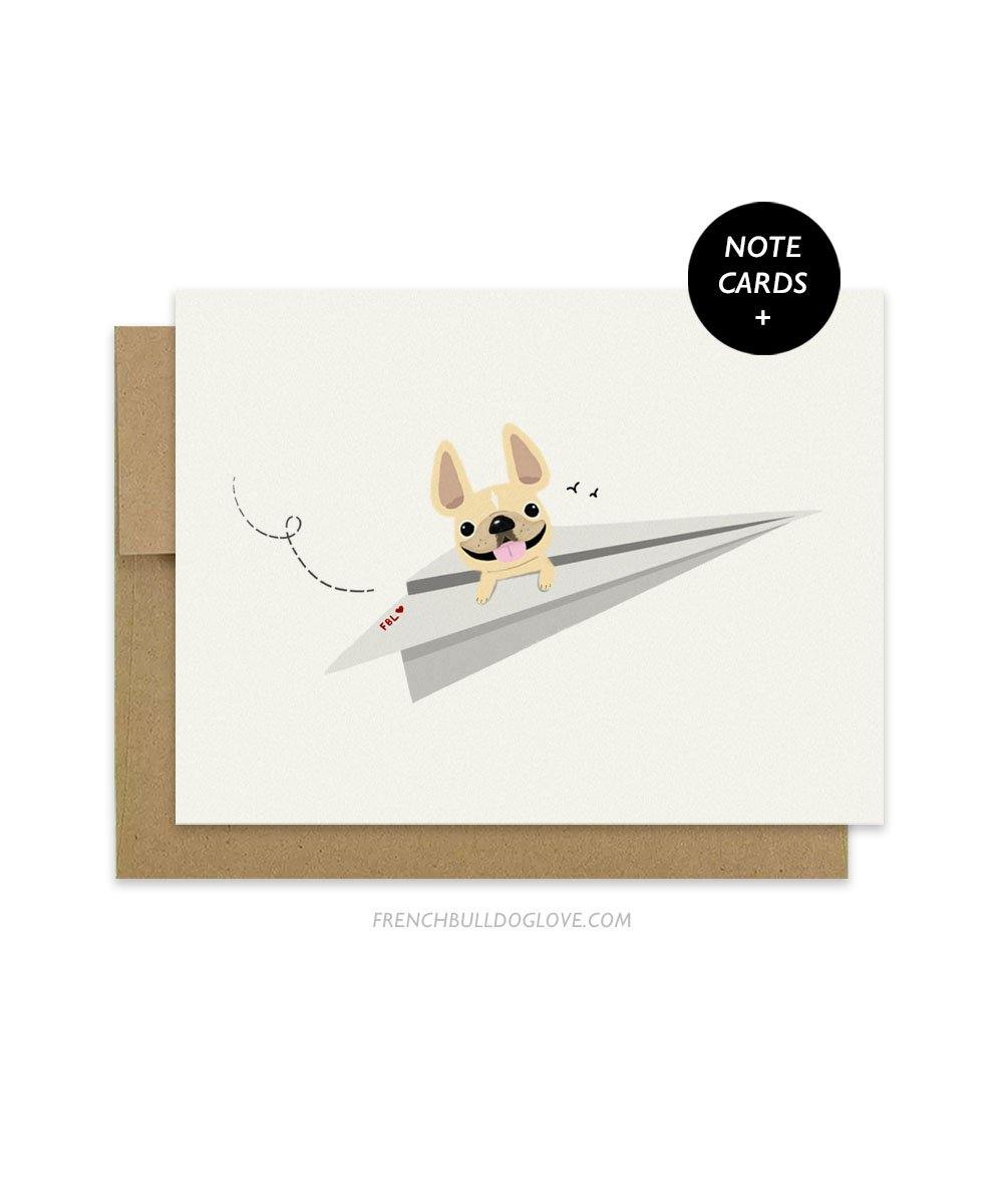 #100DAYPROJECT French Bulldog Note Cards Box Set of 12 - PAPER PLANE