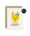 #100DAYPROJECT French Bulldog Note Cards Box Set of 12 - SLEEPY EMOJI - French Bulldog Love