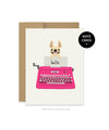 #100DAYPROJECT French Bulldog Note Cards Box Set of 12 - TYPEWRITER - French Bulldog Love