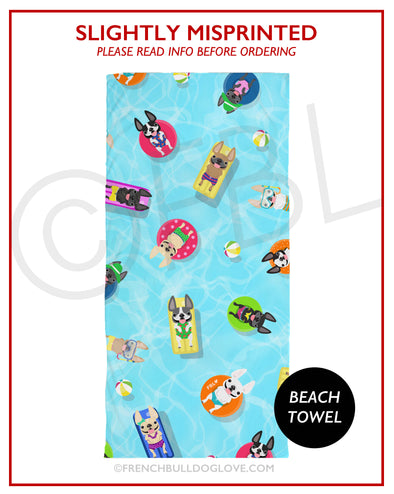 SLIGHTLY MISPRINTED Pool Party Beach Towel // FINAL SALE