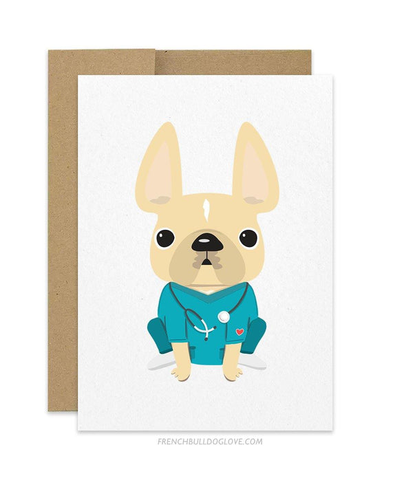 THANK YOU NURSES - French Bulldog Card - French Bulldog Love