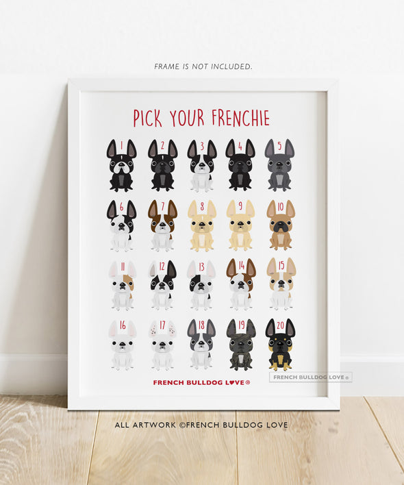Frenchie Bunny - Custom Easter Print - 8x10