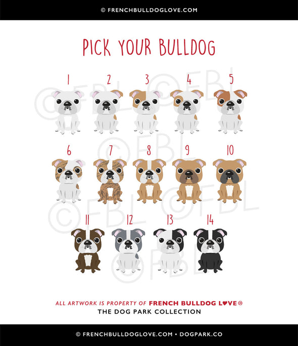 Bulldog Mama - Custom Bulldog Mother's Day Card