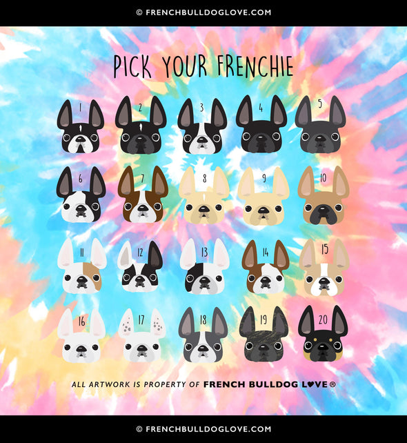 Tie Dye Frenchie Pouch - Classic - Small - French Bulldog Love