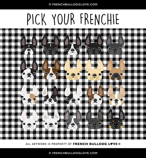 Black & White Fall Plaids Tote Bag by French Bulldog Love