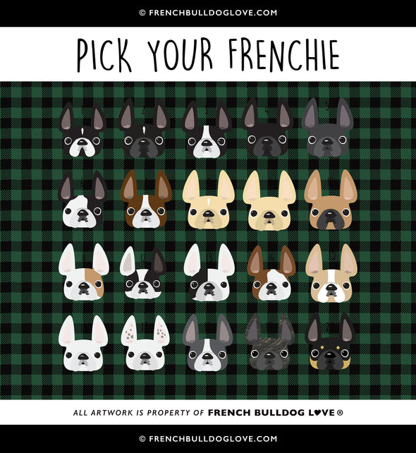 Green Fall Plaids Tote Bag by French Bulldog Love