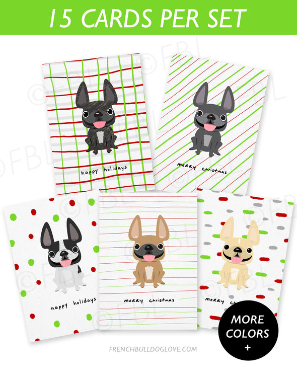 Holiday Cheer - 15 Card French Bulldog Holiday Box Set