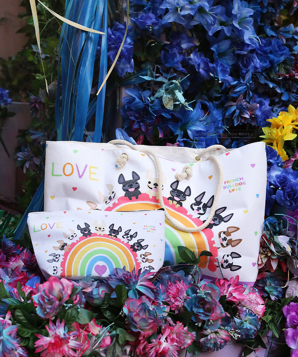 Love is Love Rainbow Rope Weekender Bag