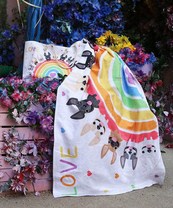Love is Love Rainbow Rope Weekender Bag