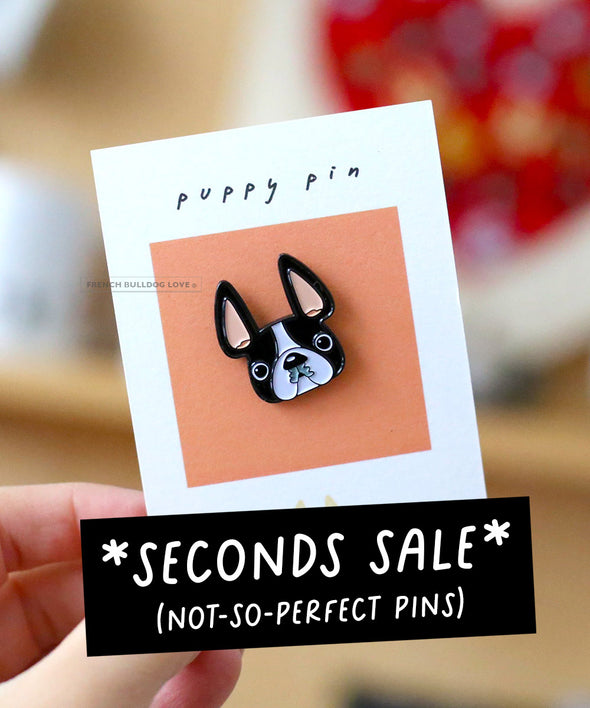 SECONDS SALE - NOT-SO-PERFECT Enamel Pin - Black & White Pied