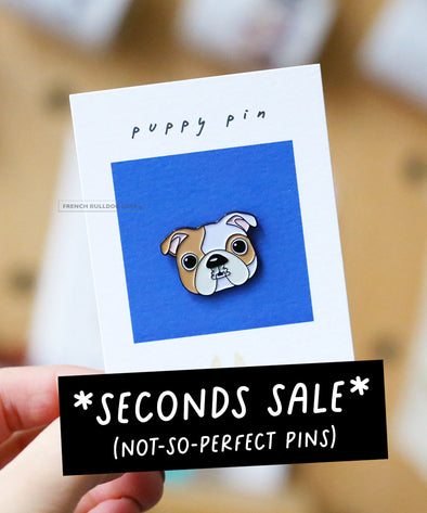 SECONDS SALE - NOT-SO-PERFECT Enamel Pin - Bulldog
