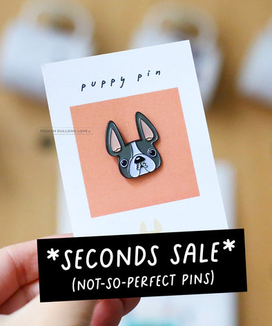 SECONDS SALE - NOT-SO-PERFECT Enamel Pin - Grey Pied