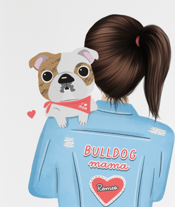 Bulldog Mama - Custom Bulldog Mom Print