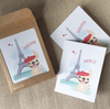 Bonjour/Merci 12 Card French Bulldog Eiffel Tower Set - French Bulldog Love - 17