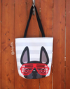 Black / Summer Shades French Bulldog Tote Bag - French Bulldog Love - 2