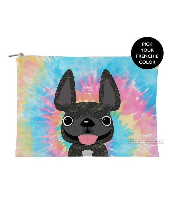 Tie Dye Frenchie Pouch - Classic - Large - French Bulldog Love