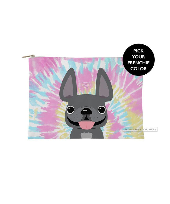 Tie Dye Frenchie Pouch - Cotton Candy - Small - French Bulldog Love