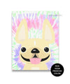 Premium Gallery Wrapped Canvas - Tie Dye - Retro - French Bulldog Love