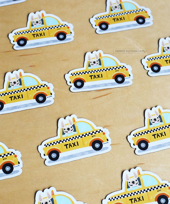 #100DAYPROJECT NYC TAXI! French Bulldog Magnet