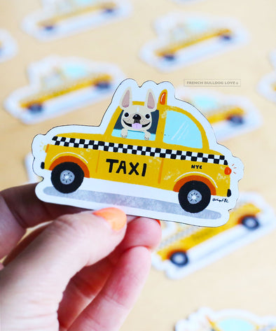 #100DAYPROJECT NYC TAXI! French Bulldog Magnet
