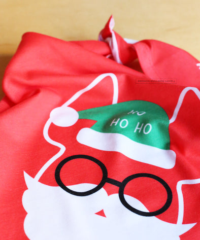 Frenchie Clause Comfy Pet Bandana - Red