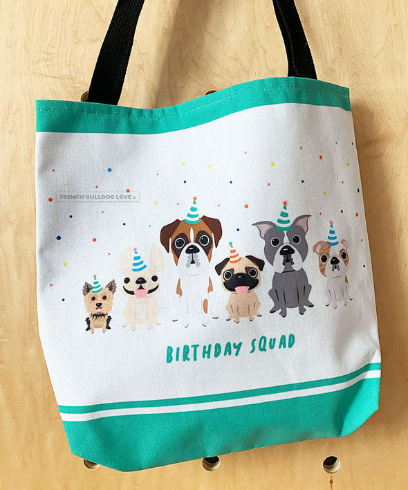 Birthday Squad - French Bulldog & Friends Birthday Tote Bag