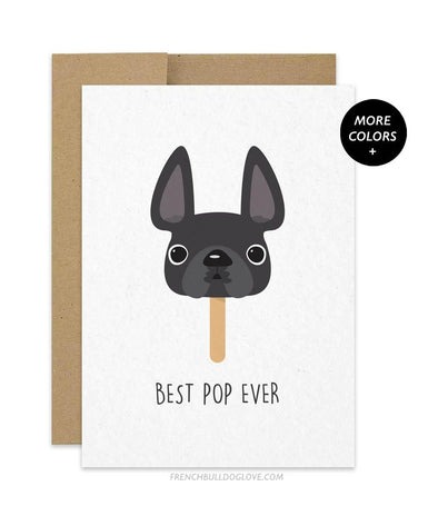 Best Pop Ever - Card - French Bulldog Love