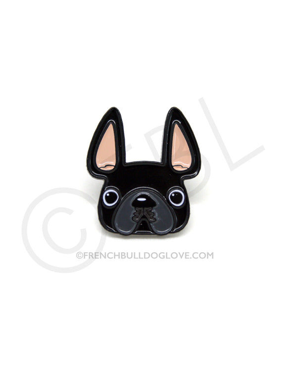 French Bulldog Enamel Pin - Black Frenchie