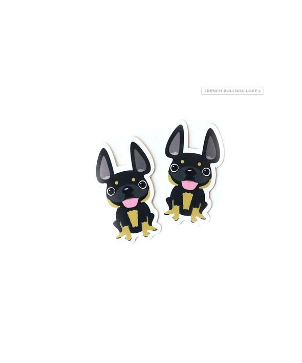 Itty Bitty Mini Stickers - Set of 2 - Frenchie #20 - Waterproof Vinyl - French Bulldog Love