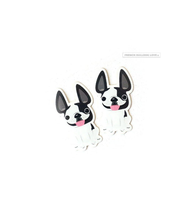 Itty Bitty Mini Stickers - Set of 2 - Frenchie #6 - Waterproof Vinyl - French Bulldog Love