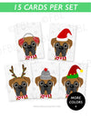 Boxer - Festive Pups - 15 Card Holiday Box Set - French Bulldog Love